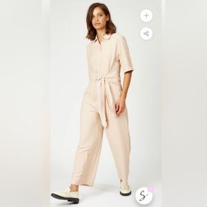 Pale pink jumpsuit the Rubin silk and salt